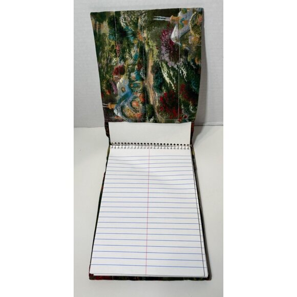 Handmade Quilted Fabric Steno Pad 6"x9" Holder Top Spiral Bound Gift - Picture 2 of 5